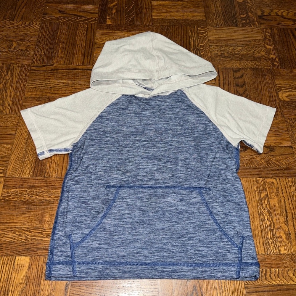 Hanna Andersson UV hooded short sleeve Grey/ Blue 4